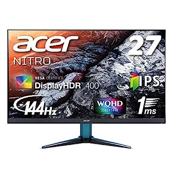 【中古】（非常に良い）Acer ゲーミングモニター Nitro 27インチ WQHD VG271UPbmiipx IPS 1ms(VRB) 144Hz DisplayHDR400 FreeSync フレームレス HDMIx2 スピーカー内蔵...