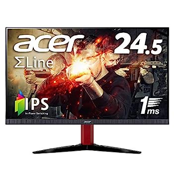 【中古】Acer ゲーミングディスプレイ KG252Qbmiix 24.5型ワイド IPS 非光沢 1920×1080 フルHD 250cd 1ms 75Hz HDMI