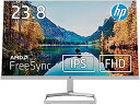 【中古】HP モニター 23.8インチ ディスプレイ フルHD 非光沢IPSパネル 超薄型 省スペース スリムベゼル HP M24fw 背面ホワイト 3年き(型...