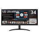 【中古】LG モニター ディスプレイ 34WP500-B 34インチ/21:9 ウルトラワイド(2560×1080)/HDR/IPS 非光沢/FreeSync/75Hz/HDMI×2/ブルーライト低減、フリ