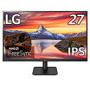 【中古】（非常に良い）LG フレームレス モニター ディスプレイ 27MP400-B 27インチ/フルHD/IPS非光沢/HDMI,D-Sub/FreeSync/75Hz/フリッカーセーフ、ブルーライト低減機