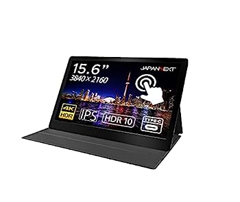 【中古】JAPANNEXT JN-MD-IPS1560UHDR-T 15.6型 4K タッチ対応モバイルモニター USB Type-C miniHDMI