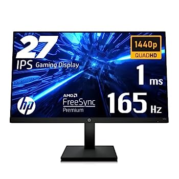 【中古】HP ゲーミングモニター 27インチ 2560×1440 1ms 165Hz駆動 IPS 非光沢 HP X27q QHD ゲーミングディスプレイ(型番:2V7U4AA-AAAA)