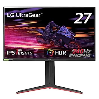 【中古】（非常に良い）LG ゲーミングモニター UltraGear 27GP750-B 27インチ/フルHD/IPS/240Hz/1ms(GtoG)/HDR/FreeSynnc Premium, G-SYNC Compatible/HDMI×2,DP/ピボ