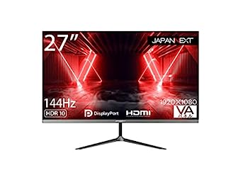 【中古】JAPANNEXT JN-VG27144FHDR [27インチ 144Hz HDR対応 フルHDゲーミングモニター]