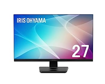 【中古】（非常に良い）アイリスオーヤマ モニター 27インチ フルHD 60Hz HDMI VGA 角度調整可 非光沢 ブルーライト軽減 ILD-C23FHDS-B