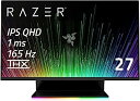 【中古】（非常に良い）Razer Raptor 27 ゲーミングモニター 27インチ 165Hz 1ms QHD IPS ノングレア G-Sync Compatible FreeSync Premium THX 認定 Chroma ライティン