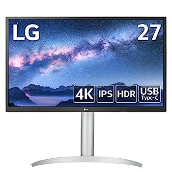 【中古】（非常に良い）LG モニター ディスプレイ 27UP550N-W 27インチ/4K/HDR/IPS/アンチグレア/USB Type-C,HDMI×2,DisplayPort/FreeSync/高さ調節,ピボット対応 /3年