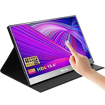 【中古】（非常に良い）モバイルモニター 15.6インチ FHD 1920×1080 モバイルディスプレイ ゲーミングモニター IPS液晶パネル タッチパネル USB Type-C HDMI HDR プレ