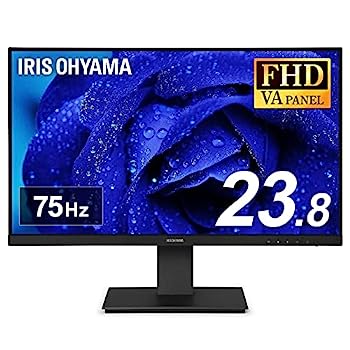 【中古】（非常に良い）アイリスオーヤマ モニター 23インチ HDMIx1 VGAx1 テレワーク FHD 1920x1080 VA 75Hz 応答速度7ms スリムベゼ..