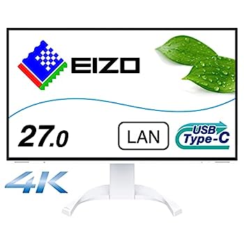 【中古】EIZO FlexScan EV2740X-WT （27.0型モニター/3840×2160/USB Type-C対応/ノートPC給電/疲れ目軽減/ホワイト）