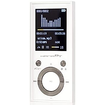 【中古】グリーンハウス KANABT Bluetooth4.1 MP3プレーヤー microSD対応 FMラジオ/ボイスレコーダー搭載 16GB内蔵 ホワイト GH-KANABT16-WH