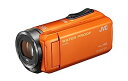 【中古】(非常に良い)JVC KENWOOD JVC ビデオカメラ EVERIO 防水 防塵 内蔵メモリー32GB オレンジ GZ-R300-D