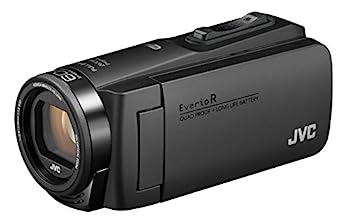【中古】JVCKENWOOD JVC ビデオカメラ Everio R 防水 防塵 Wi-Fi 64GB内蔵メモリー マットブラック GZ-RX680-B