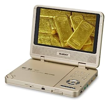 【中古】BLUEDOT 7型ポータブルDVDプレーヤー CPRM対応スリムモデル BDP-1726N シャンパンゴールド BDP-1726N