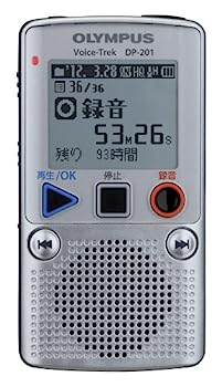 【中古】（非常に良い）OLYMPUS ICレコーダー VoiceTrek 2GB 単4電池2本使用 シルバー DP-201