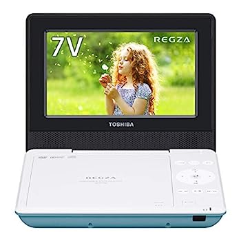 【中古】東芝 7型ポータブルDVDプレーヤーグリーンCPRM対応TOSHIBA REGZA レグザポータブルプレーヤー SD-P710SG