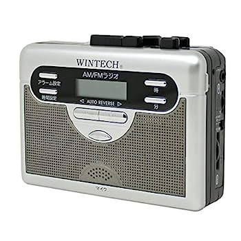【中古】WINTECH アラームクロック搭載 AM/FMラジオ付テープレコーダー シルバー (FMワイドバンドモデ..
