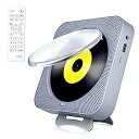 【中古】CDプレーヤー 壁掛け 置き式 CDラジカセ Bluetooth対応 コンパクト おしゃれ スピーカー リピート FM AUX USBなどモード 蓋付き...