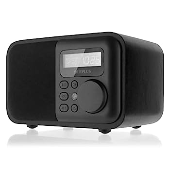 【中古】LEPLUS Bluetooth ワイヤレス スピーカー 「Classica」 ブラックウッド調 時計 アラーム機能 ..