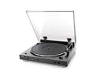 【中古】(非常に良い)デノン Denon DP-200USB アナログレコードプレーヤー フォノイコライザー付 フルオート カートリッジ付属 ブラック DP-2...