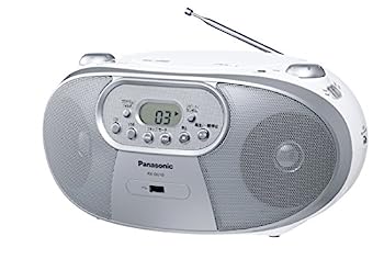 【中古】(非常に良い)パナソニック ポータブルステレオCDシステム ホワイト RX-DU10-W
