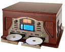 【中古】アンティーク調CDコピーマルチプレーヤー CDレコーダー/レコードプレーヤー TS-113