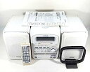 【中古】Victor ビクター JVC UX-QX1-W パールホワイト マイクロコンポーネントMDシステム (CD/MD/カセットコンポ)(本体CA-UXQX1-WとスピーカーSP(2)