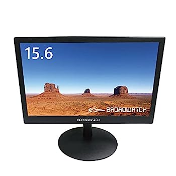 【中古】（非常に良い）Broadwatch 15.6インチ LCDモニター ディスプレイ HDMI VGA接続 フルHD 薄型 VESA対応 省スペース PC ゲーム等