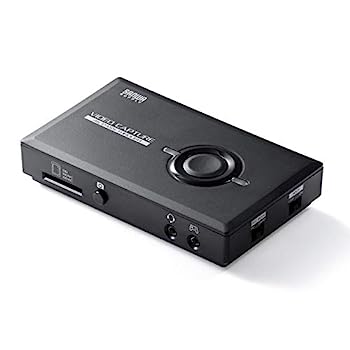 【中古】（非常に良い）サンワダイレクト HDMI ゲームキャプチャー 4K/60pパススルー Youtube配信対応 ボイススルー機能 400-MEDI032
