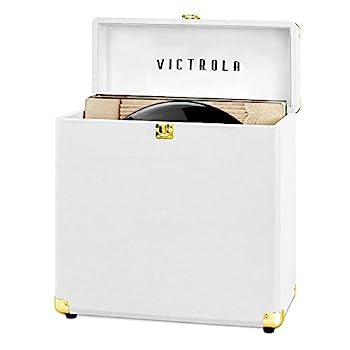 【中古】Victrola ヴィンテージビニールレコードストレージとキャリングケース すべての標準レコードにフィット - 33 1/3 45 78 RPM アルバム30枚収納 大