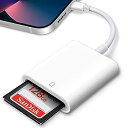 【中古】SDカードリーダー、iPhone/iPadに適用, 写真/ビデオ高速転送 メモリカードリーダー 双方向データ転送 2023