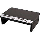 【中古】(非常に良い)アイリスオーヤマ 2口 IHクッキングヒーター 工事不要 1400W 100V 脚付き ブラック IHK-W12SP-B