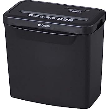 【中古】(非常に良い)アイリスオーヤマ シュレッダー 家庭用 細断枚数5枚 クロスカット ホチキス対応 連続使用2分 ダストボックス8.7L A4/65枚収容 コンパクト P5GCX