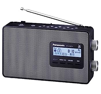 【中古】（非常に良い）パナソニック ラジオ FM/AM/ワンセグTV音声 3バンド ワイドFM対応 ブラック RF-U180TV-K