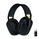 【中古】(非常に良い)Logicool G ゲーミングヘッドセット G435 LIGHTSPEED & Bluetooth ワイヤレス ヘッドセット 軽量 165g 内蔵マイク 18時間連続使用 USB ドングル