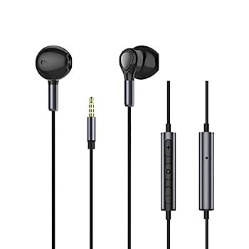 【中古】Glazata「グレードアップ版ダイナミック型ドライバ搭載＆高感度MEMSマイク内蔵」3.5有線イヤホン PCイヤホン CTIA規格4極ステレオ有線イヤホ