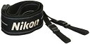 【中古】（非常に良い）Nikon ネックストラップ 一眼レフ・ミラーレス用 45mm幅 ニコンロゴ ワイドデジタルストラップ ブラック 7054