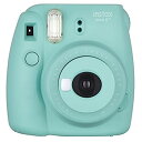 【中古】（非常に良い）FUJIFILM インスタントカメラ チェキ instax mini8プラス 接写レンズ・純正ハンドストラップ付き ミント INS MINI 8P MINT