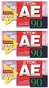 【中古】TDK カセットテープ AE 90分 3本セット AE-90x3F