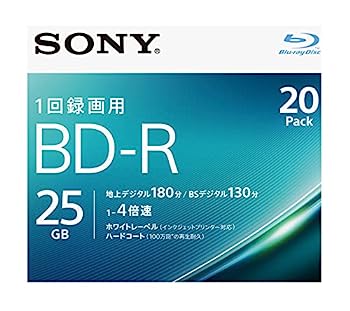 【中古】【20枚(地デジ約60時間)録画番組ひとまず保存】 ソニー / 20枚入り / ビデオ用ブルーレイディスク / 1回録画用 / BD-R / 1枚あたり25GB(地デジ約