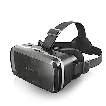 【中古】（非常に良い）エレコム VRゴーグル VRグラス 目幅・ピント調節可能 メガネ対応 ブラック VRG-M01BK