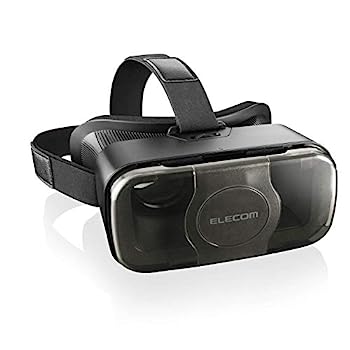 【中古】（非常に良い）エレコム VRゴーグル VRグラス 目幅調節可能 眼鏡対応 スマートフォン対応 ブラック VRG-S01BK