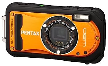 【中古】（非常に良い）PENTAX 防水デジタルカメラ Optio W90 シャイニーオレンジ OPTIOW90SO