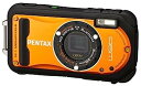【中古】（非常に良い）PENTAX 防水デジタルカメラ Optio W90 シャイニーオレンジ OPTIOW90SO