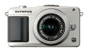 【中古】(非常に良い)OLYMPUS ミラーレス一眼 PEN mini E-PM2 レンズキット シルバー E-PM2 LKIT SLV