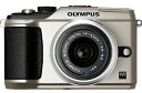 【中古】OLYMPUS ミラーレス一眼 E-PL2 レンズキット ゴールド E-PL2 LKIT GLD