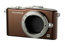 【中古】OLYMPUS ミラーレス一眼 PEN mini E-PM1 ボディ ブラウン E-PM1 BODY BRW