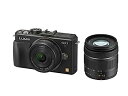 【中古】パナソニック ミラーレス一眼カメラ ルミックス GX1 ダブルズームレンズキット パンケーキレンズ/標準ズームレンズ付属 エスプリブラック DMC-GX(2)