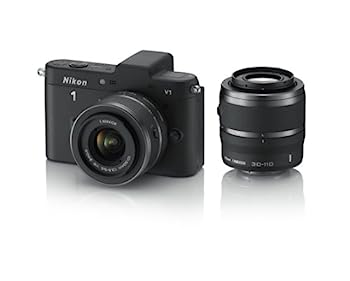 【中古】Nikon ミラーレス一眼カメラ Nikon 1 (ニコンワン) V1 (ブイワン) ダブルズームキット ブラック N1 V1WZ BK